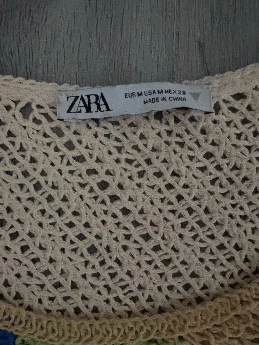 Zara Open-Knit Sweater Tank Dress in Cream - Picture 6 of 9